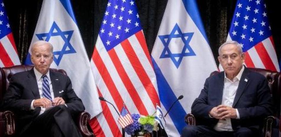 El presidente Joe Biden junto con el primer ministro Benjamin Netanyahu