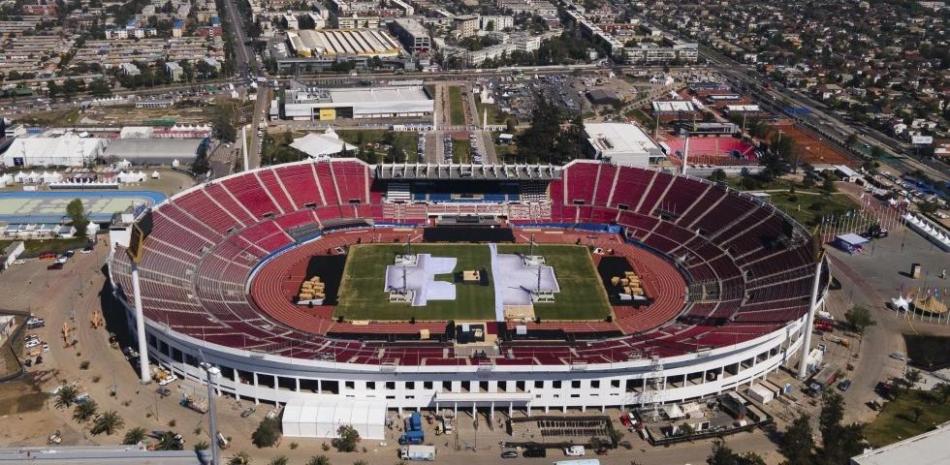 Vista del Estadio Nacional de Santiago en la víspera de los Juegos Panamericanos, el martes 17 de octubre de 2023.