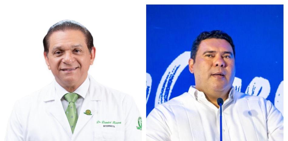 Ministro de Salud, Daniel Rivera, y el alcalde del municipio de Higüey, Rafael Barón Duluc.