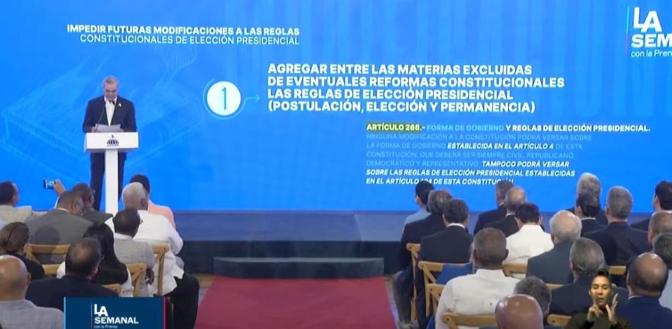 El presidente Luis Abinader presenta reforma constitucional