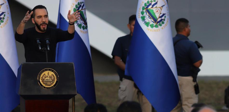 El presidente de El Salvador, Nayib Bukele, inaugura un centro industrial de datos en Ciudad Arce, el martes 16 de julio de 2024.