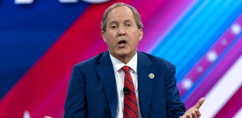 El procurador general de Texas, Ken Paxton, habla ayer en la Conferencia de Acción Política Conservadora, CPAC 2024, en el National Harbor en Oxon Hill, Maryland,