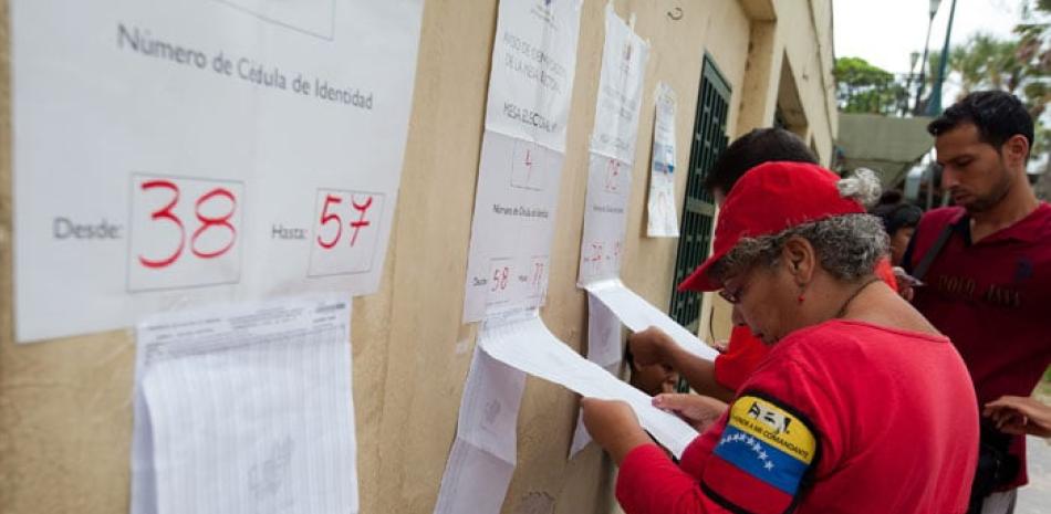 Aspecto de las votaciones de ayer, en Caracas.