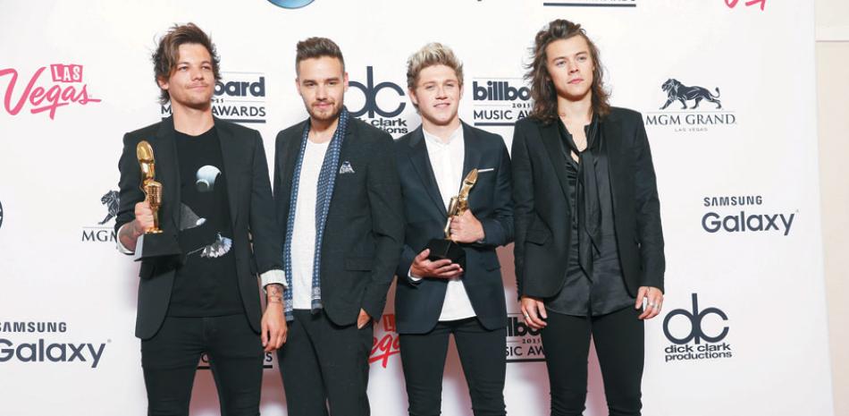 Grupo. Louis Tomlinson, Liam Payne, Niall Horan y Harry Styles, miembros de One Direction en foto del 17 de mayo de 2015.