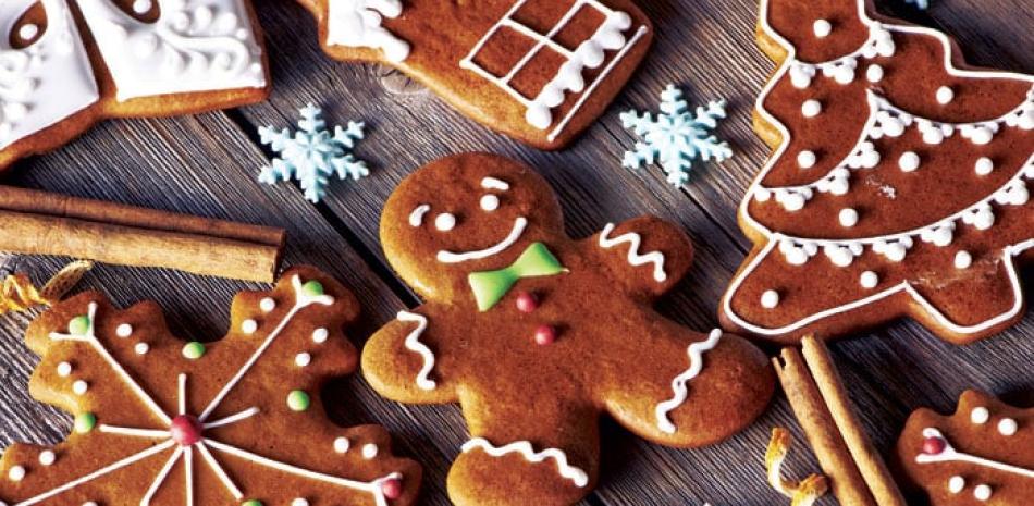 Galletas. Las galletas de jengibre son un dulce tradicional de Navidad, con sus diferentes formas y tamaños dan un toque distinto a la mesa de los postres.