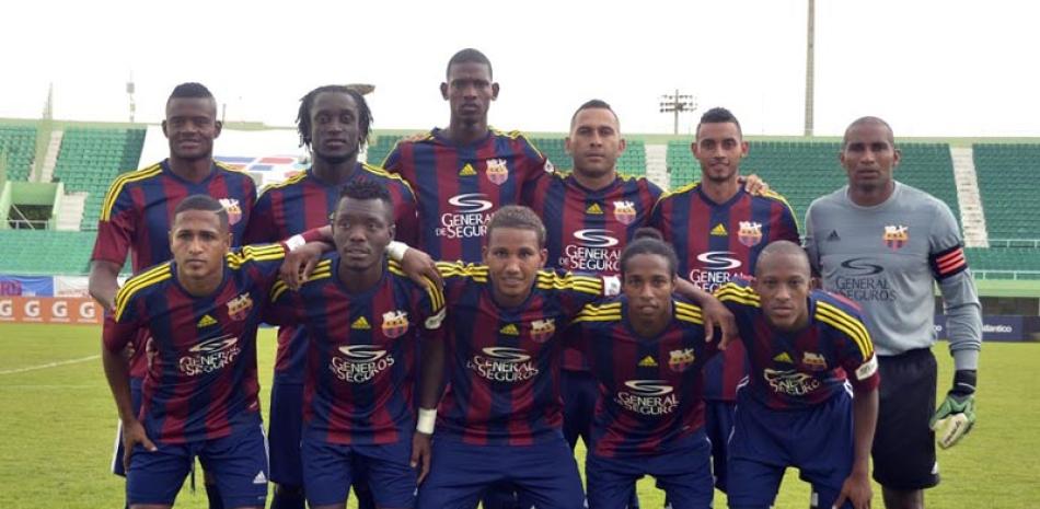 Integrantes del Barcelona, onceno que con una inmaculada marca siete victorias en igual número de compromisos, está teniendo una actuación de ensueño en la Liga Dominicana Fútbol.