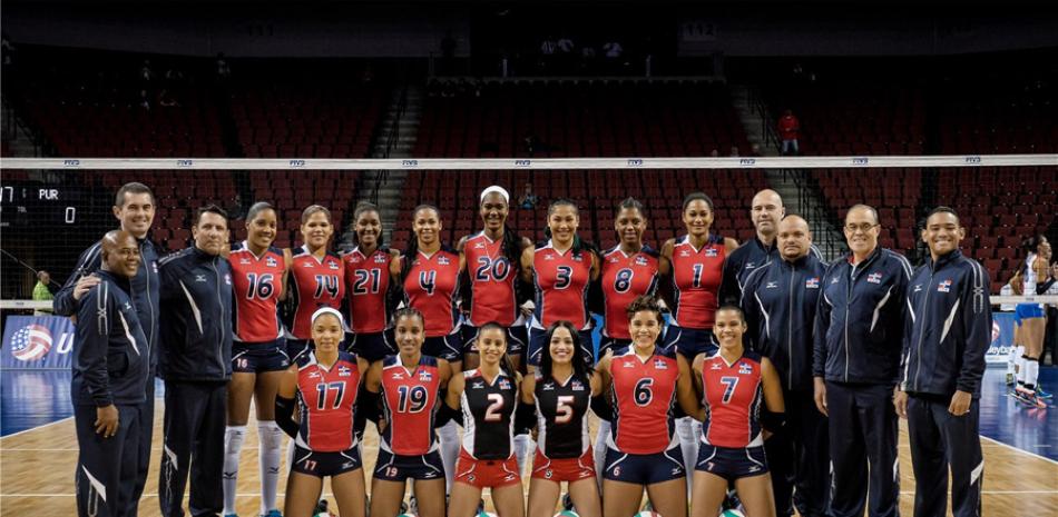 El equipo dominicano de voleibol femenino.