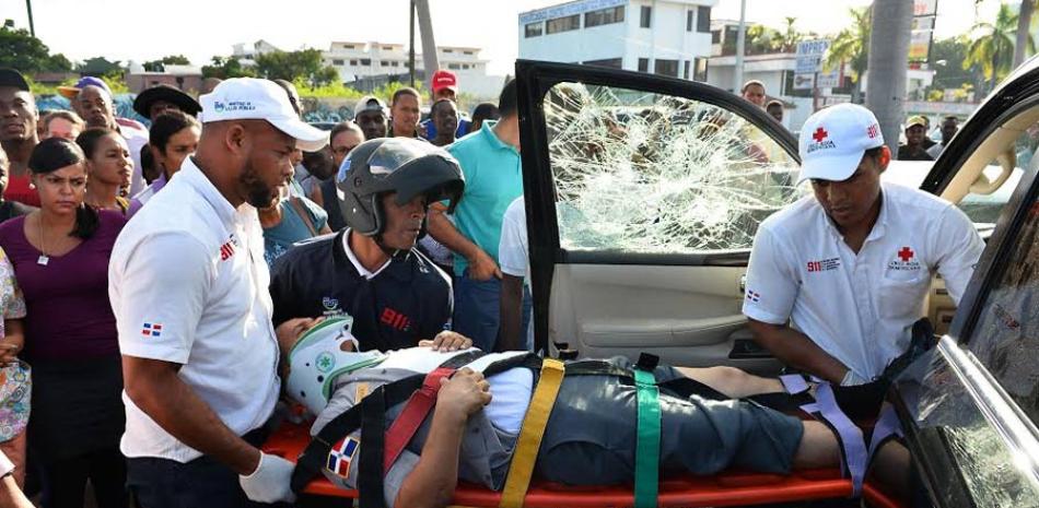 Auxilio. El chofer de Mendez Capellán cuando era atendido por el 9-1-1