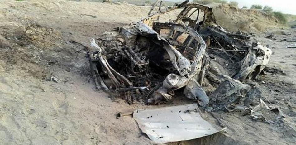 Situación. La fotografía muestra el supuesto lugar donde un dron mató al líder supremo del Talibán, Mullah Akhtar Mansoor, el mulá Mansur, en la zona de Ahmad Wal, provincia de Baluchistán, Pakistán.