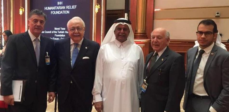 Roberto Santana, Antonio Isa Conde, Abdullah Bin Hamad Al- Attiyah y Hugo Giuliani.