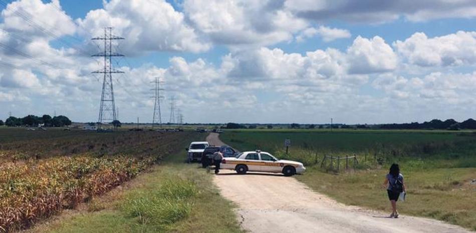 Lugar. La zona cerca de donde se estrelló ayer un globo aerostático, cerca de Lockhart, Texas. El FBI informó que ayudará en la investigación por el importante número de pérdidas humanas.