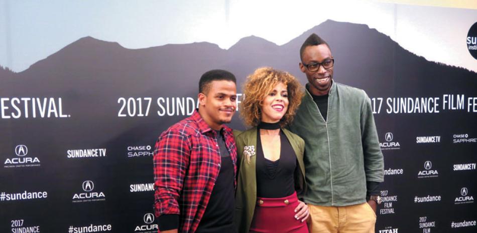 Protagonistas. Los actores Ramón Emilio Candelario, Judith Rodríguez y Jean Jean, previo a la presentación de “Carpinteros” en el Festival de Cine Sundance.