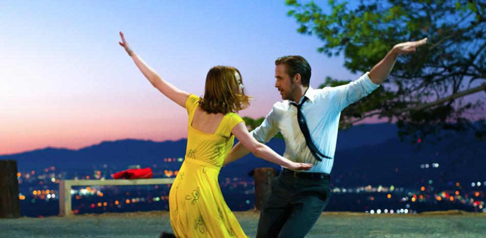 Escena. Ryan Gosling y Emma Stone protagonizan el filme.