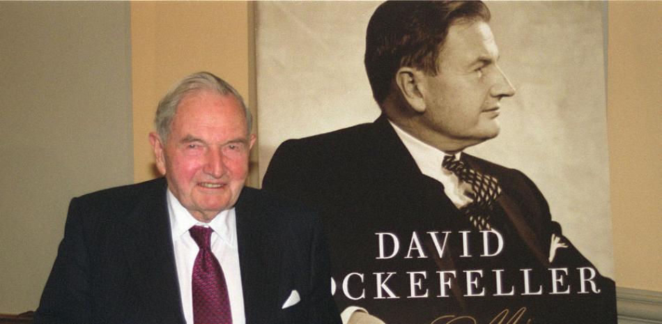 España. Fotografía del 11 de mayo de 2004, del financiero y multimillonario David Rockefeller durante la presentación de su biografía en Madrid.