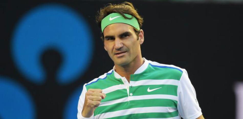El veterano. El suizo Roger Federer celebra su primera victoria en el Masters de Miami.