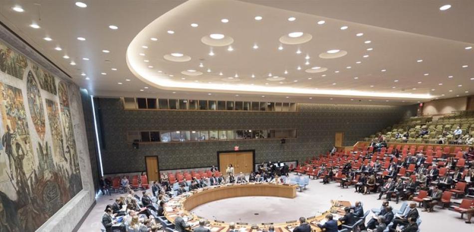 Imagen que muestra la reunión del Consejo de Seguridad de las Naciones Unidas sobre Haití hoy, martes 11 de abril de 2017, en Nueva York.