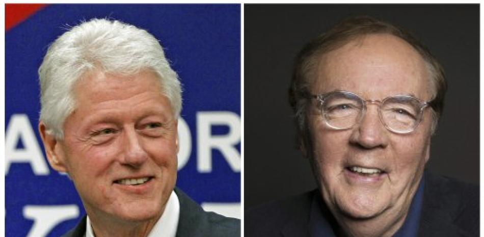 En este combo de imágenes, el expresidente Bill Clinton, a la izquierda, durante un evento político en la escuela secundaria Upper Moreland en Willow Grove, Pensylvania, el 12 de abril del 2012, y el escritor James Patterson en una sesión de fotos en Nueva York el 30 de agosto del 2016.