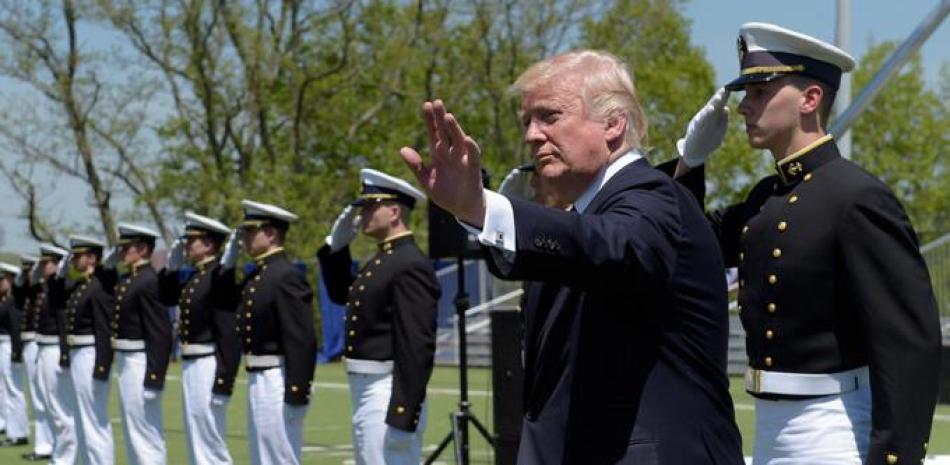 Invitado. Donald Trump pronunció un discurso ante los cadetes de la Academia de la Guardia Costera de EE.UU., en New London, Connecticut.