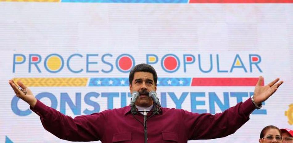 Concentración. El presidente de Venezuela, Nicolás Maduro, durante un acto de Gobierno ayer en Caracas, Venezuela.