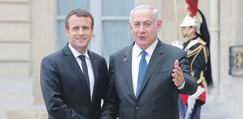 Emmanuel Macron y Benjamín Netanyahu
