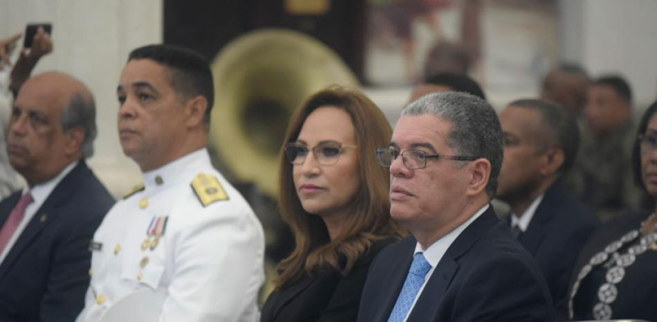 Tedeum. Juan Daniel Balcácer, la gobernadora Aura Toribio y el ministro de Interior, Carlos Amarante Baret.