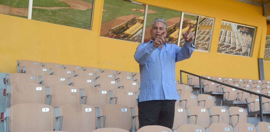 Presidente. Winston-Chilote-Llenas y las Águilas esperan que el Gobierno contribuya en la reparación del estadio Cibao, instalación que hace varios años se incendió en algunas áreas.