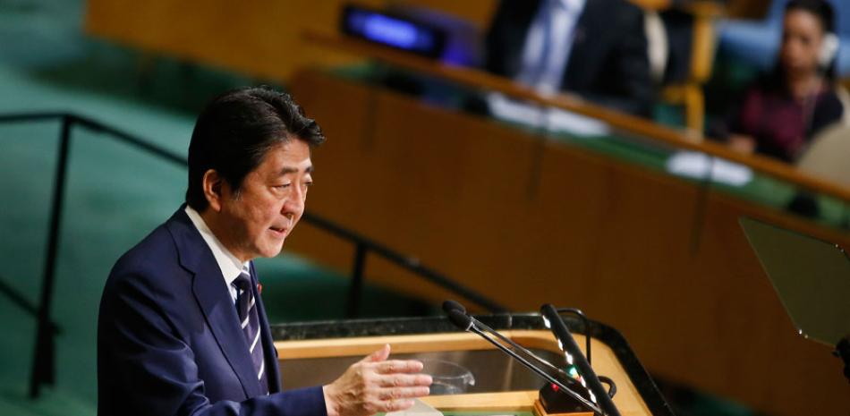 Foro. El primer ministro japonés, Shinzo Abe, expesó ante la ONU que el problema con Norcorea es “una cuestión de urgencia”.