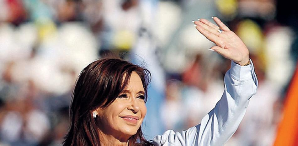 Cierre. Cristina Kirchner, en el acto de campaña de ayer.