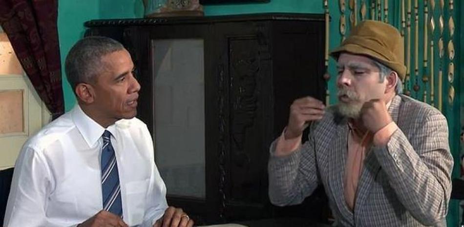 El expresidente de Estados Unidos, Barack Obama, en su aparición en el popular programa de televisión cubano.
