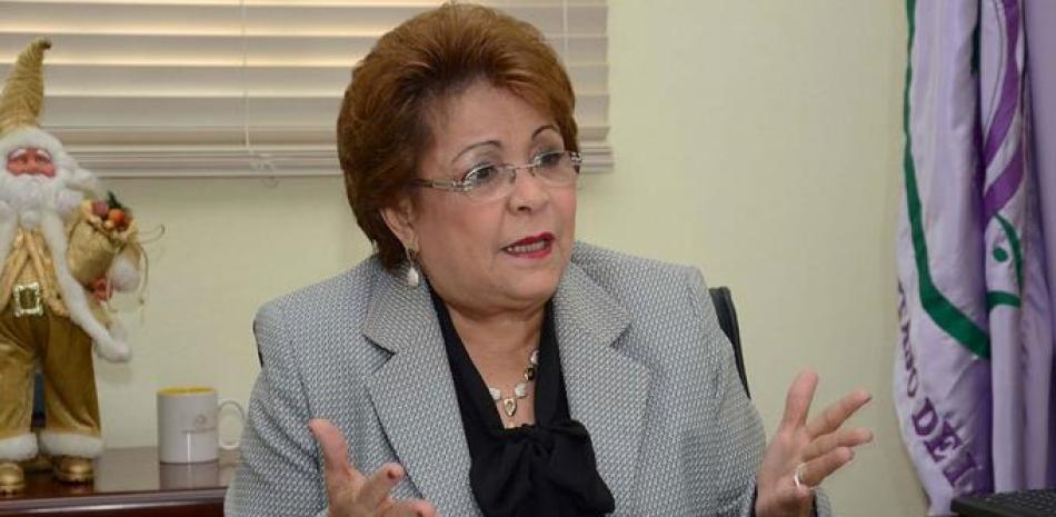 Convocante. Alejandrina Germán, ministra de Educación Superior.
