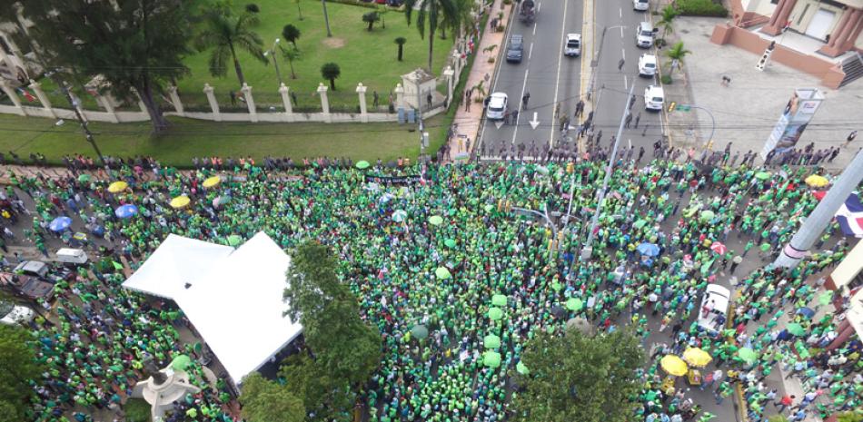 El manifiesto proclamado ayer por la Marcha Verde exige la convocatoria de una Asamblea Constituyente para reformar la justicia, así como medidas para enjuiciar a los culpables de corrupción en entidades públicas. Foto: SmartClick