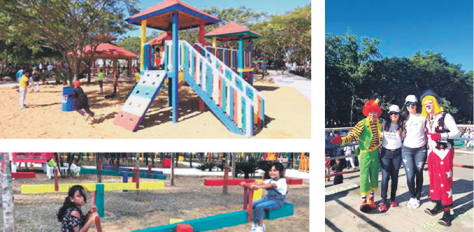Ambiente. El parque fue rehabilitado en Santiago para el disfrute de las familias.