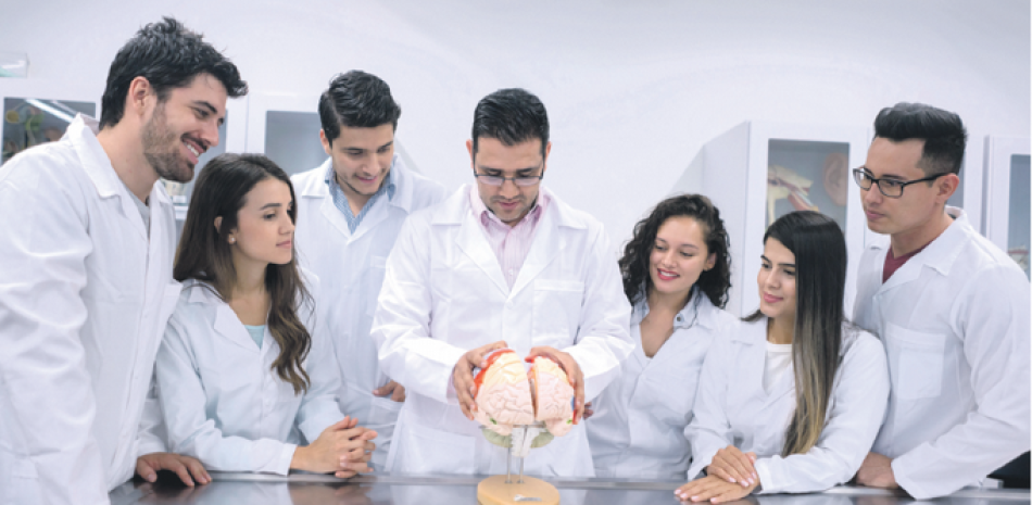 Enseñanza. Con el equipo de laboratorio se estudia su funcionamiento neurológico en diversas formas.