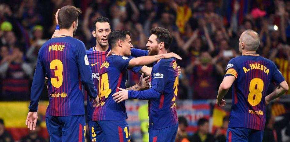 Barcelona ganó la Copa del Rey luego de vencer con goleada de 5-0 al Sevilla.