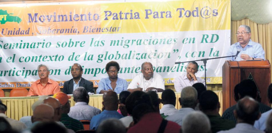 Seminario. El partido Patria para Todos realizó un seminario sobre las migraciones, en el queparticipar on representantes de organizaciones sociales y políticas de izquierda dominicanas y de Haití.