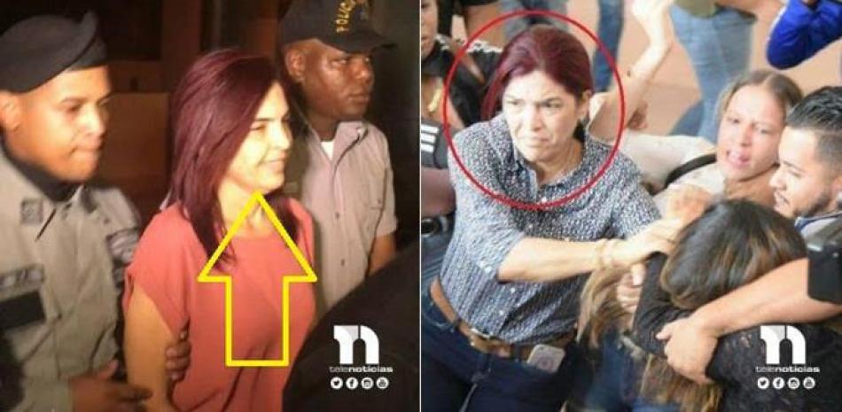El hecho. doctora Digna de la Cruz, (izq.) se le vio reir ante la periodista Deyanira López (der.), al salir libre ayer, por orden de un juez.