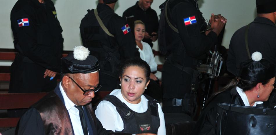 Juicio. Marlin Martínez, en la audiencia ayer donde la jueza Isolina Peralta la envió por tres meses más a prisión preventiva.