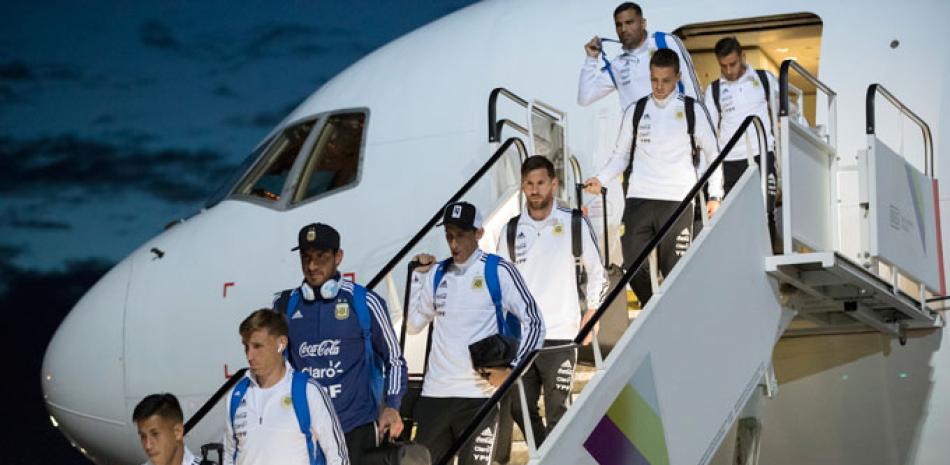 La selección de Argentina tras su arribo a Rusia de cara a disputar el Mundial de Fútbol.