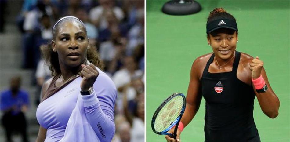 Serena Williams realiza un servicio durante el desigual encuentro que sostuvo con Anastasija Sevastova en una de las semifinales del Abierto de Estados Unidos. 2- Naomi Osaka hace un gesto de emoción trás derrotar a Madison Keys en una hora y 26 minutos.
