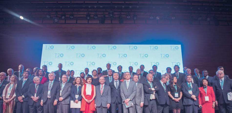 Líderes del T20, grupo que realizará investigaciones para hacer propuestas al foro del G20.