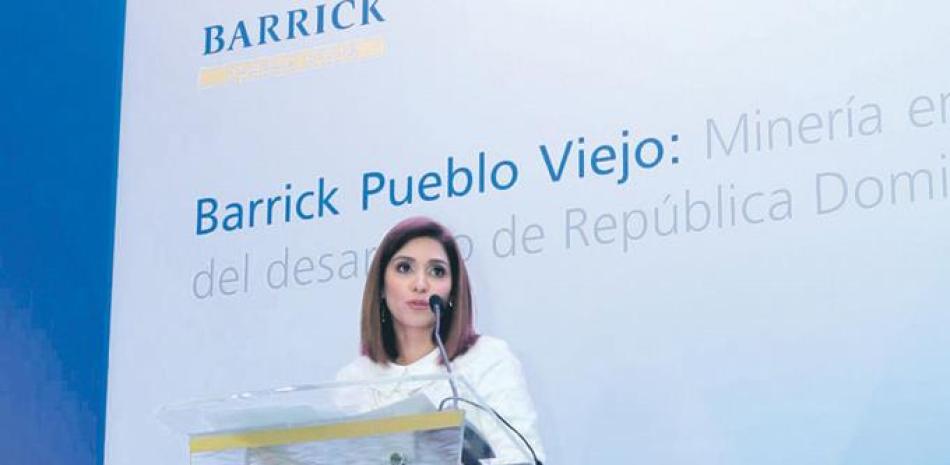 Presentación de informe. La presidenta de Barrick Pueblo Viejo, Juana Barceló, habló sobre el potencial de la minería en el desarrollo nacional.