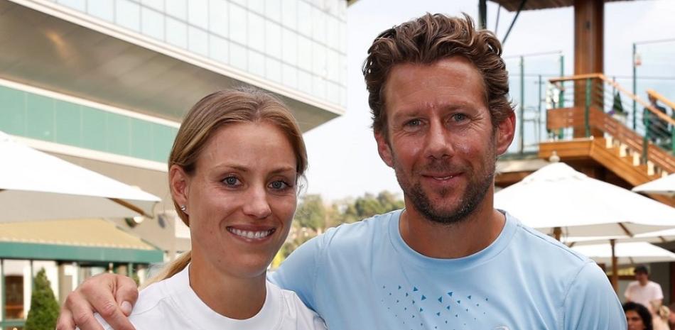 Angélique Kerber, en foto de archivo, junto al entrenador Wim Fissette.