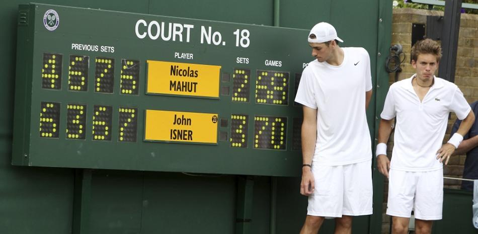 John Isner y Nicolas Mahut, protagonista del partido más largo de la historia del tenis.