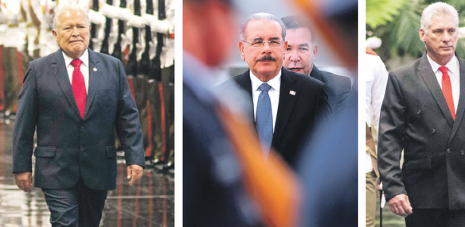 Jefes de Estado. Los presidentes Salvador Sánchez Cerén, Danilo Medina y Miguel Díaz-Canel fueron invitados por el presidente chino, Xi Jinping, en una visita de Estado que se prolongará desde el 31 de octubre hasta el 8 de noviembre.