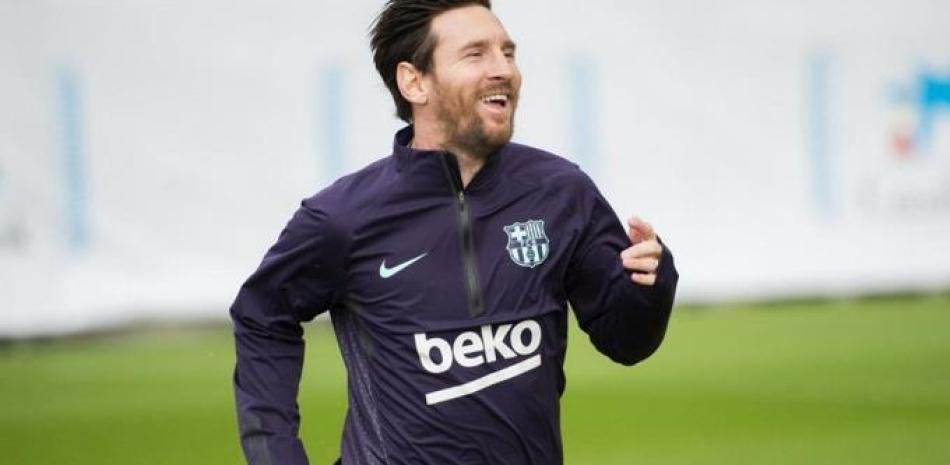 Lionel Messi muestra su satisfacción por volver a la cancha.