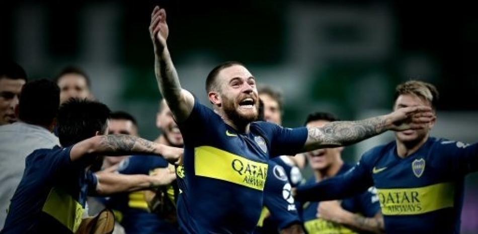 Jugadores de Boca Juniors celebran al vencer a Palmeiras el pasado miércoles en las semifinales de la Copa Libertadores.