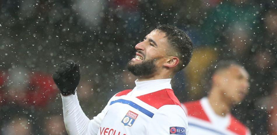 Nabil Fekir, del Lyon, reacciona durante el encuentro de la Liga de Campeones frente al Shakhtar Donetsk.