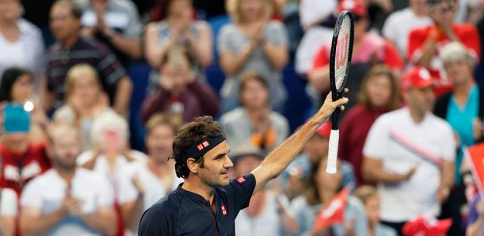 Júbilo. Roger Federer celebra su victoria.