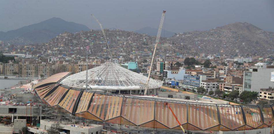 Avance. Una vista de las obras que se construyen para acoger las competencias de los Juegos Panamericanos que serán celebrados del 26 de julio al 11 de agosto en Lima.