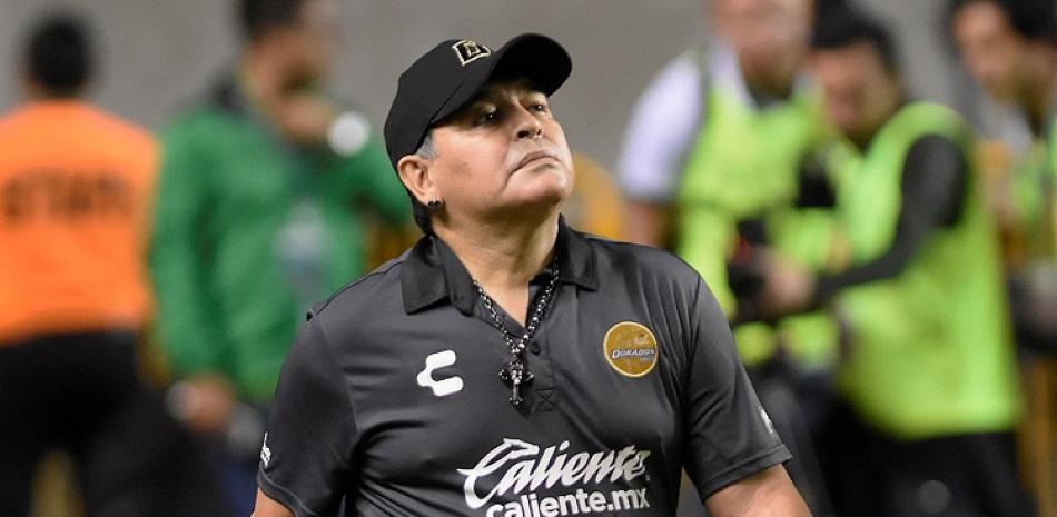 Diego Maradona regresó a México para seguir entrenando a los Dorados de Sinaloa.